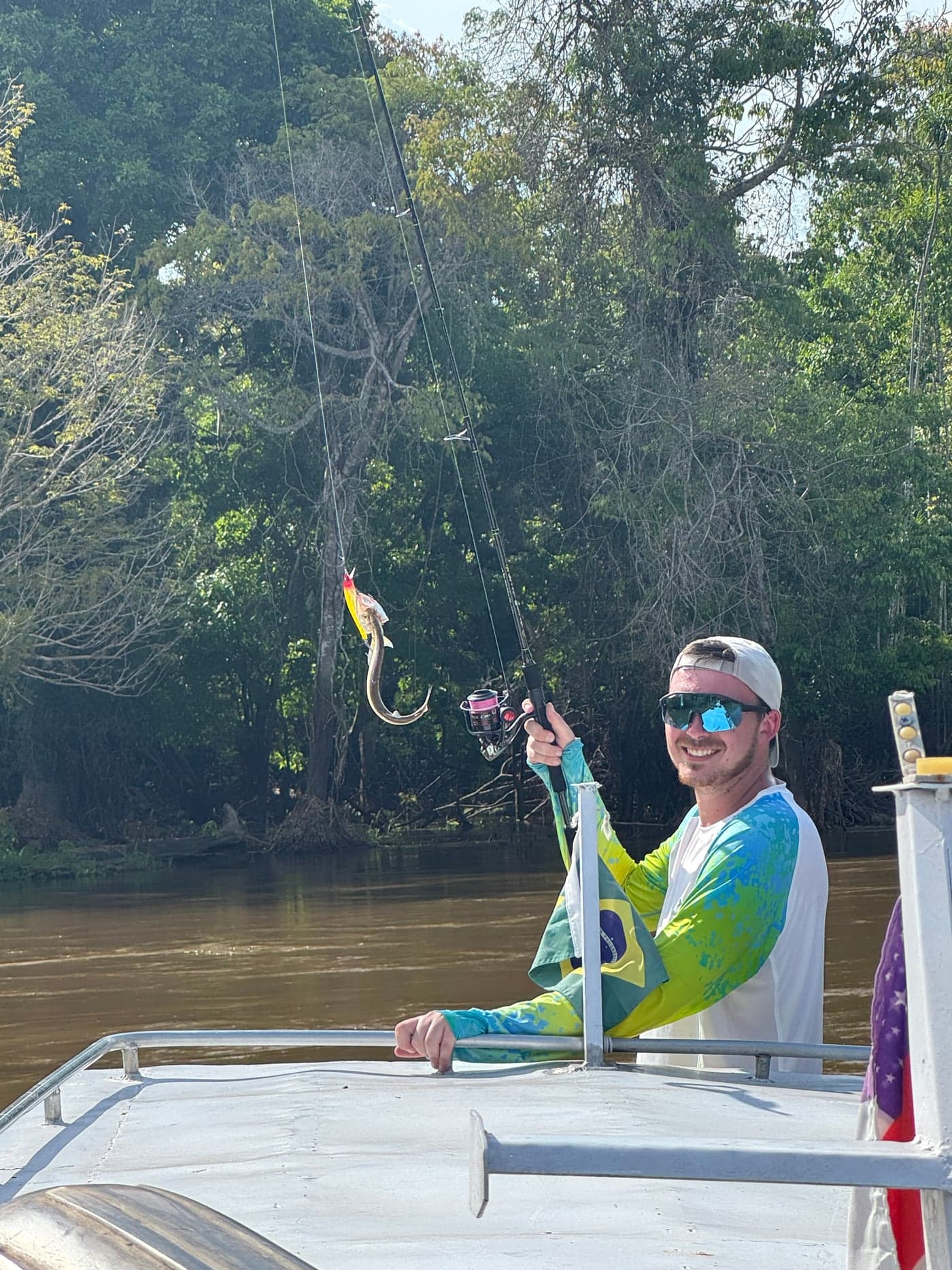 Téo fishing