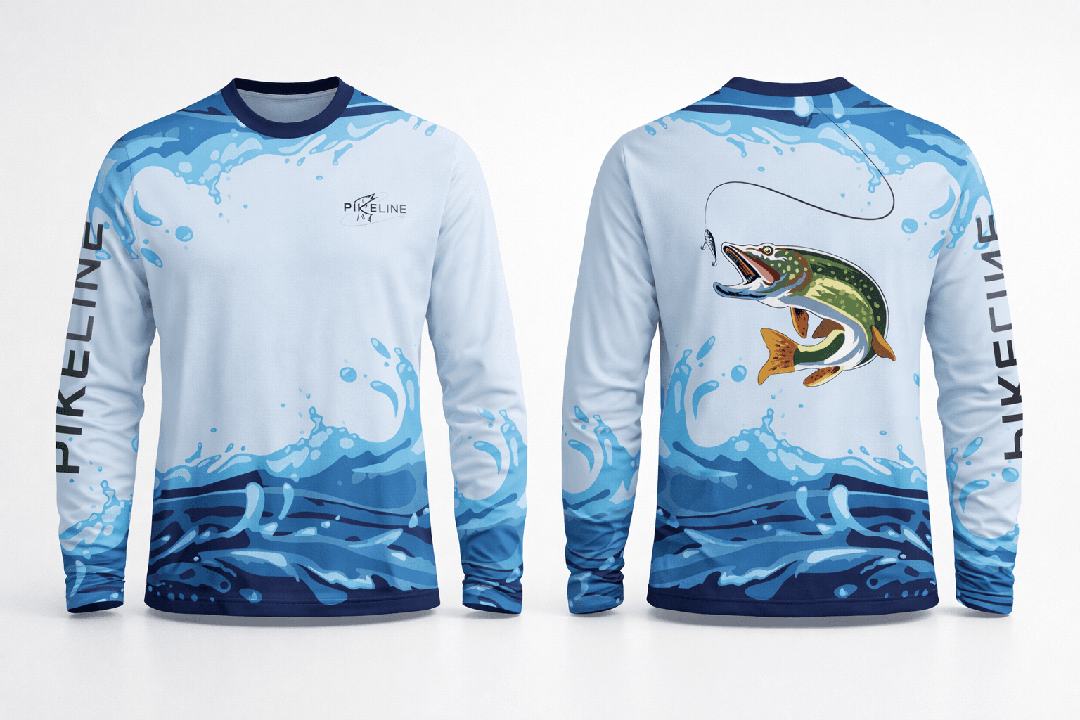 Bleu longsleeve — front and back